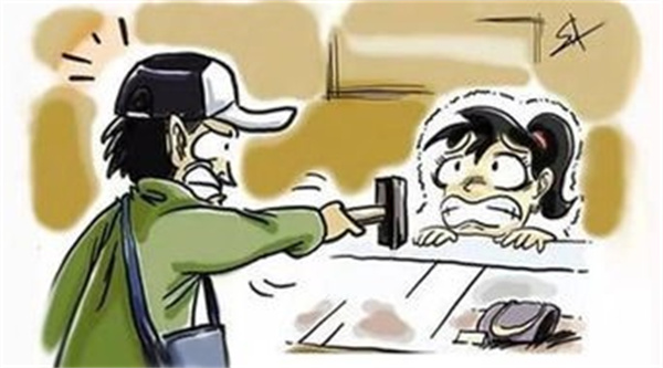 男子因查询业务未果持小榔头将银行职员打伤