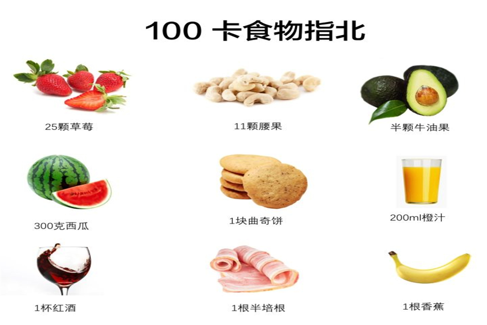100千卡相当于多少食物