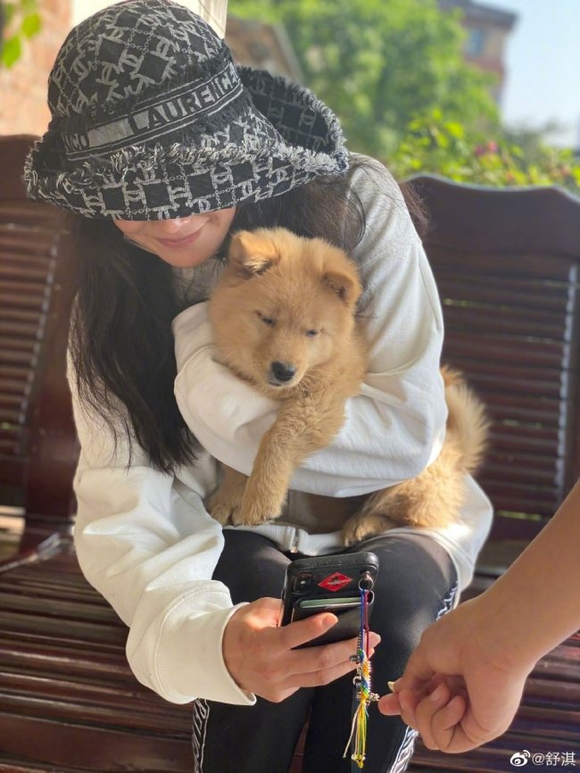 舒淇晒与狗狗合照超温馨 全素颜出镜状态佳