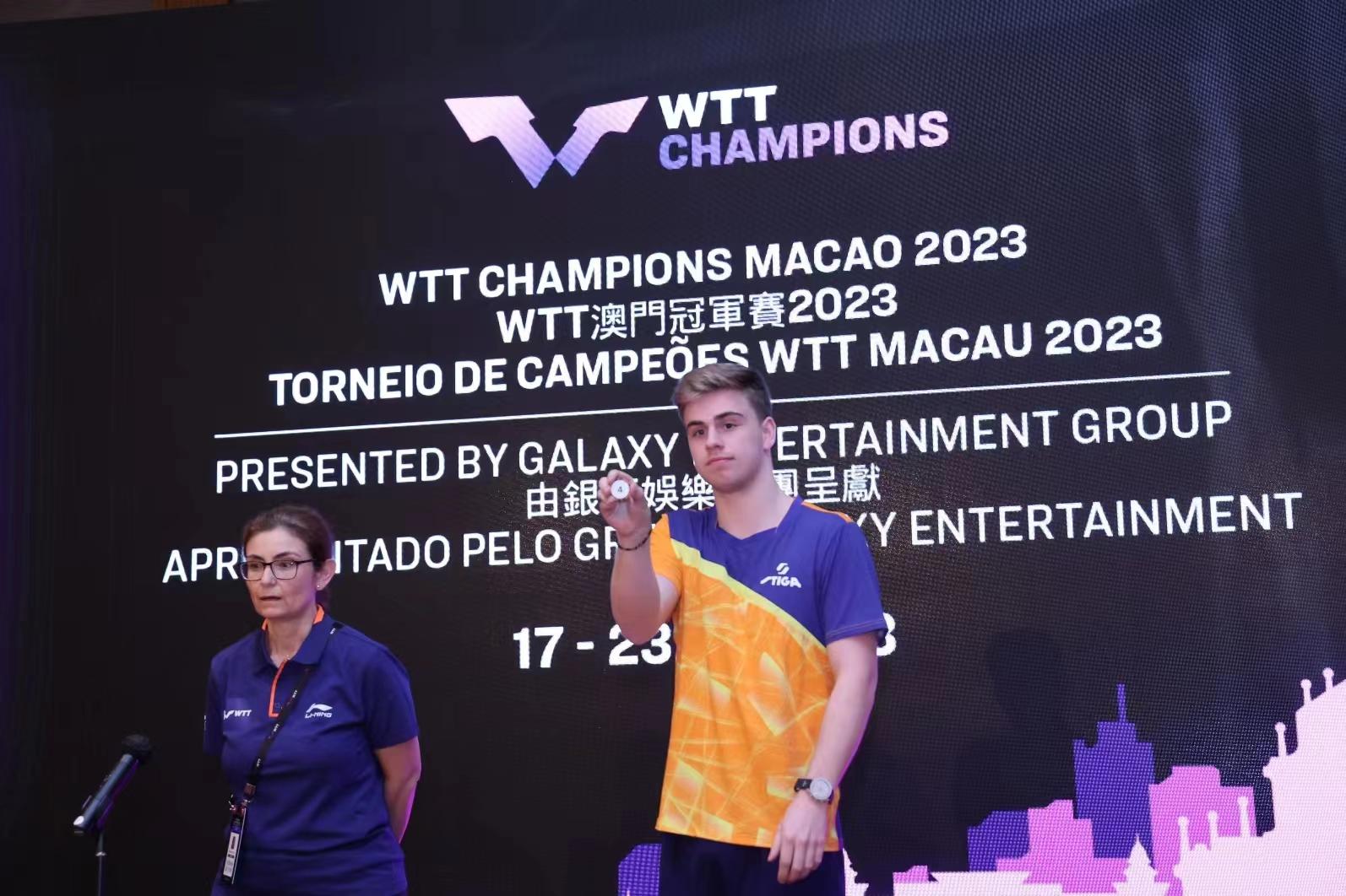 「WTT 澳门冠军赛 2023 ─ 由银河娱乐集团呈献」4月17日开锣