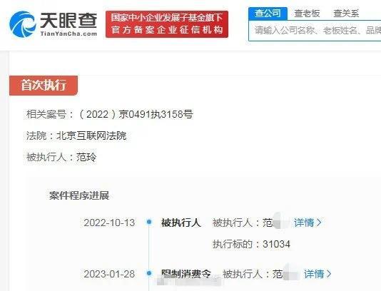 侵权迪丽热巴网友被限消 且已无财产可执行