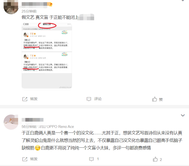 于正作诗疑似为白鹿发声 没想到又翻车了？