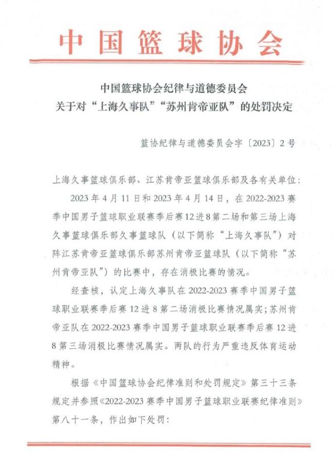 篮协公布“CBA假球事件”处罚结果 事件回顾