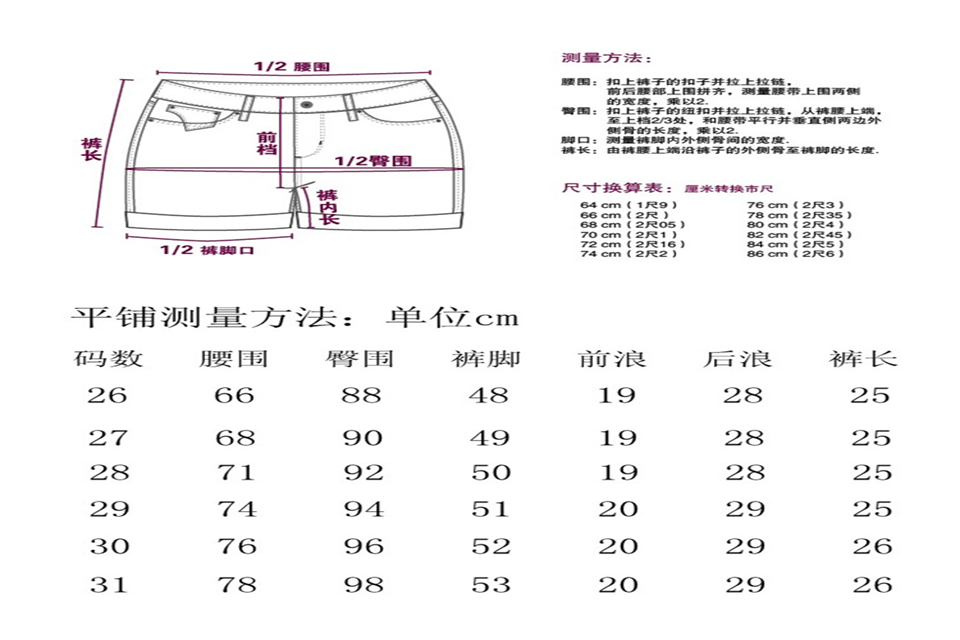 30裤子腰围是2尺几