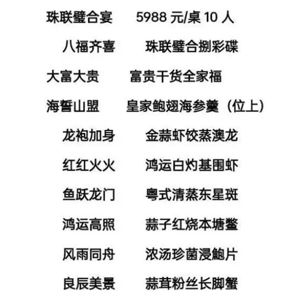 6000元喜宴16道菜有7成是预制是否合理