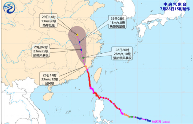 杜苏芮登陆