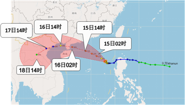 台风卡努转北上将影响吉林