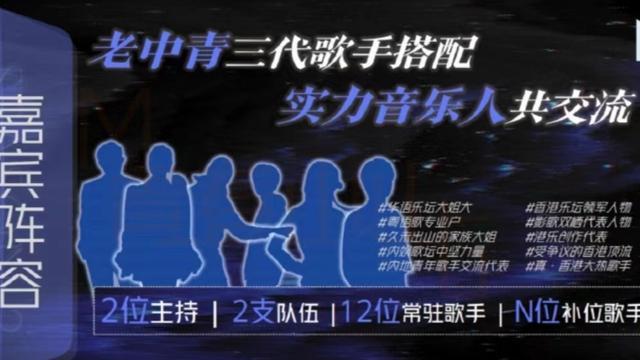 《声生不息港乐季2》拟邀阵容公开 12个常驻，6个剪影分别是谁？