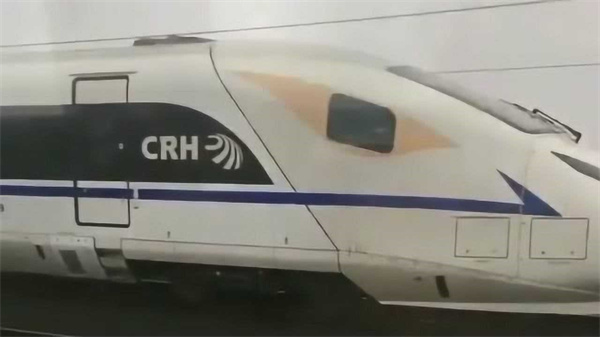 网友拍到和谐号与复兴号飙车