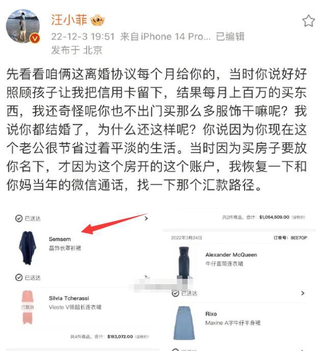 大S透视裙子还是前夫汪小菲买的？！ 网友吐槽具俊晔太抠门