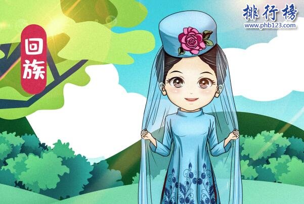 中国少数民族人口数排名前十，满族分布广泛，第一出现在岭南