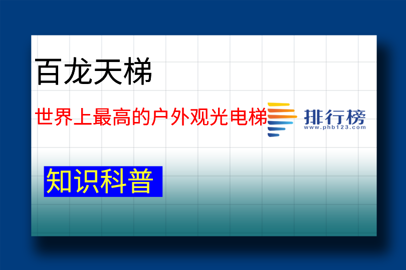 世界上最高的户外观光电梯：百龙天梯(垂直高差335米)