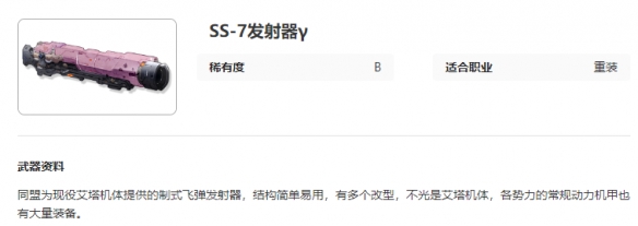 艾塔纪元SS,7发射器γ怎么样,图鉴介绍