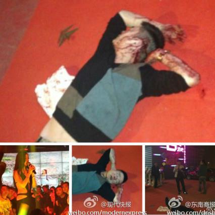 干露露宜兴酒吧违规走穴 男子拉扯干露露被群殴