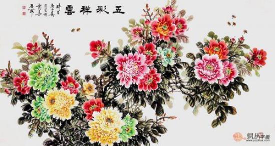 客厅沙发墙上不是知道挂什么？这些手绘花鸟画，一见倾心