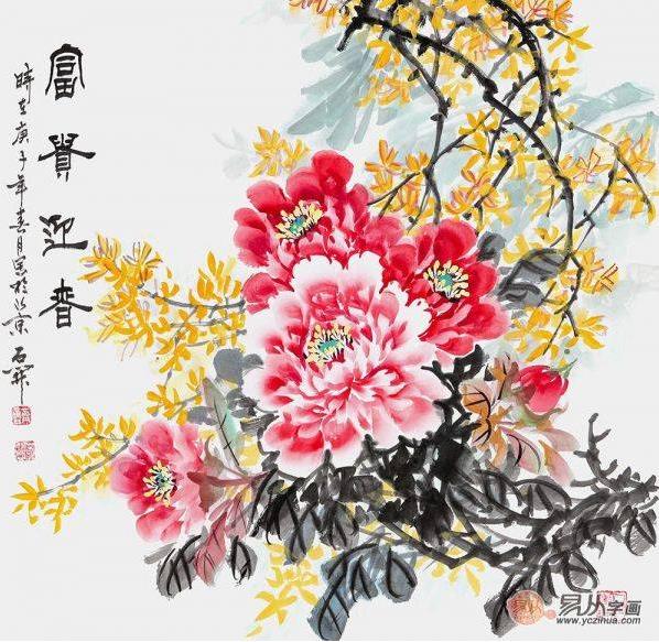 餐厅装饰什么画好，好看寓意又好的手绘花鸟画