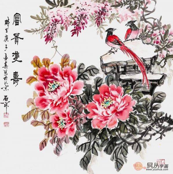 餐厅装饰什么画好，好看寓意又好的手绘花鸟画