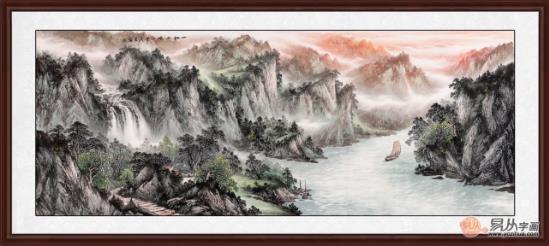 咫尺千里山水丨画家王宁作品一帆风顺——赏析