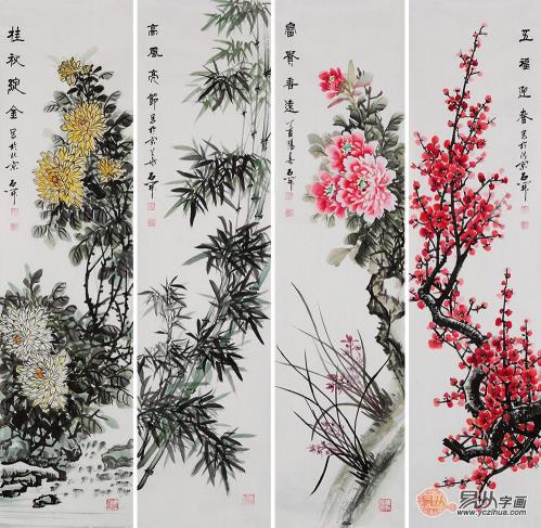 家居装饰挂什么字画好，易从网名家花鸟画帮你营造格调家居
