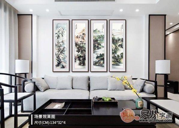 客厅挂什么装饰画好 改善家庭运势之山水画