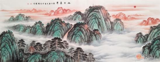 沙发背景画挂什么好 山水画为家居装饰添彩