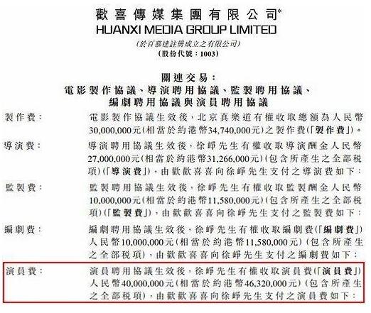 明星电影片酬实锤：徐峥4000万，黄渤3000万，沈腾2000万