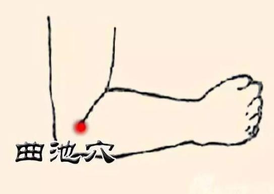 曲池的准确位置图，曲池的功效与作用