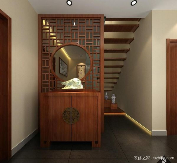 中式鞋柜玄关设计搭配以及注意事项