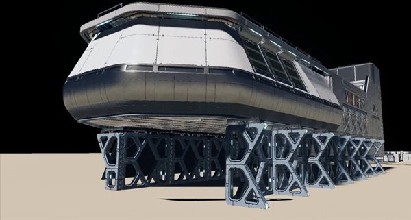 《星空》早期开发版本实机截图 基地前脸神似登陆艇