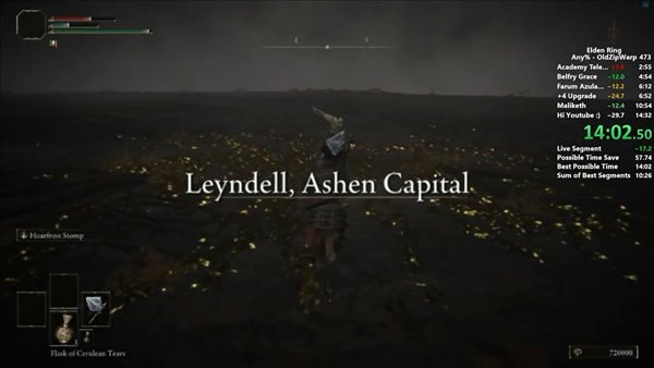《老头环》Any%速通新纪录 14分08秒跳过艾尔登兽