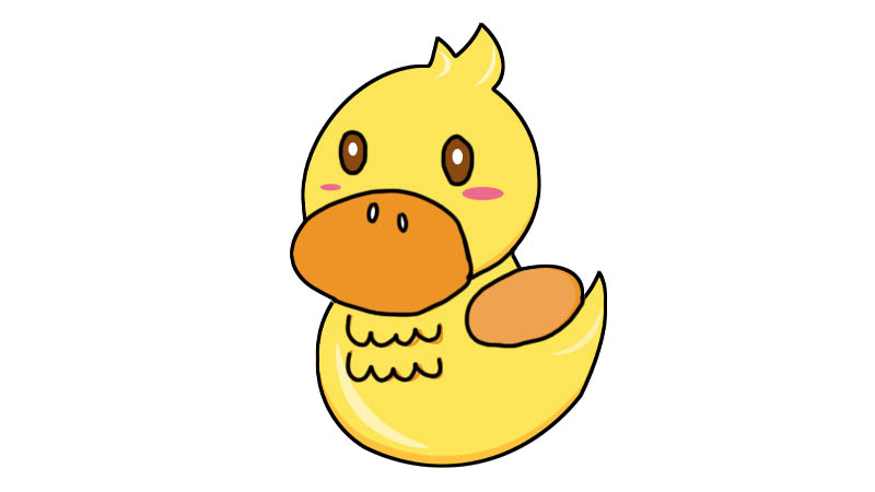 玩具鸭子简笔画画法