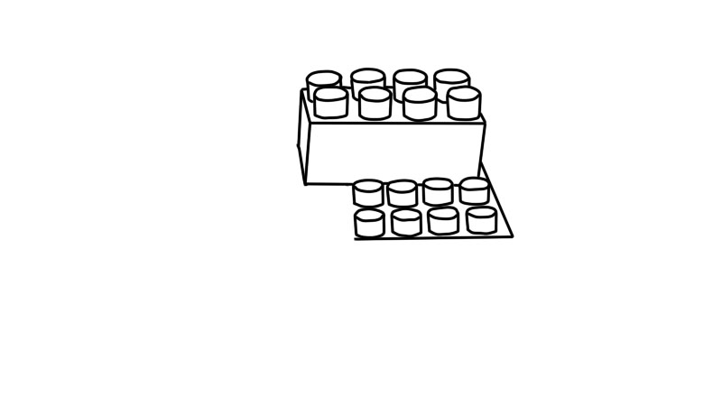 儿童积木简笔画画法