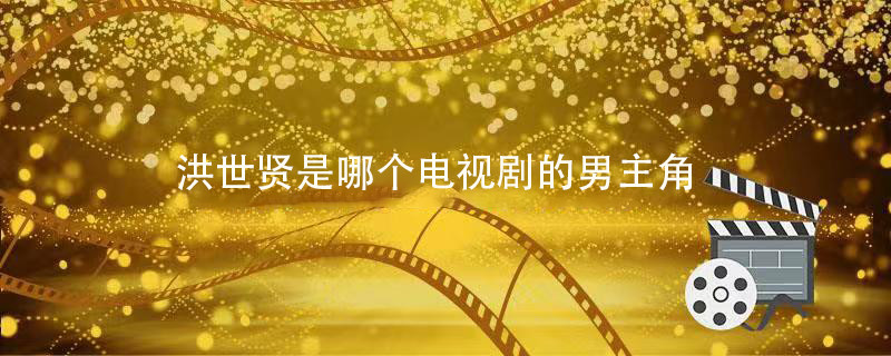 洪世贤是哪个电视剧的男主角