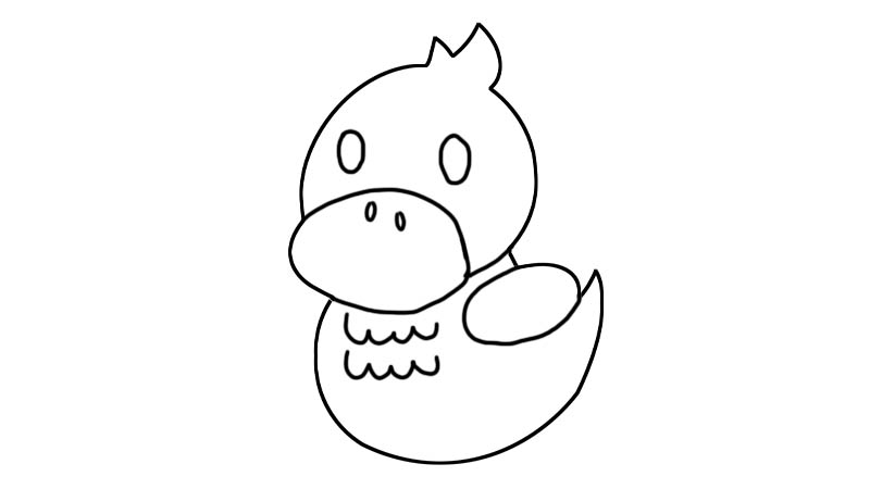 玩具鸭子简笔画画法