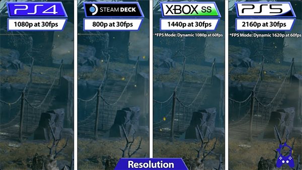 Steam Deck版《老头环》对比PS4/5、XSS 表现不俗