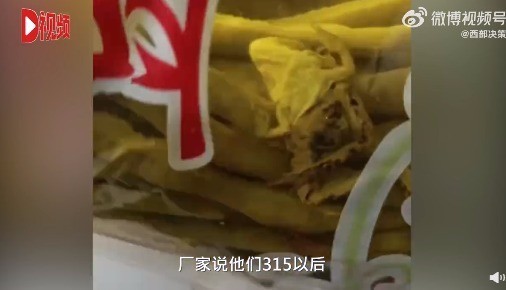 大补？！酸豆角中现青蛙 厂家315后已倒闭