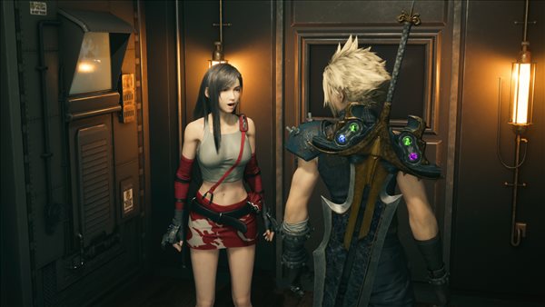 《FF7：重制版》蒂法新MOD 天野喜孝画风白发红裙