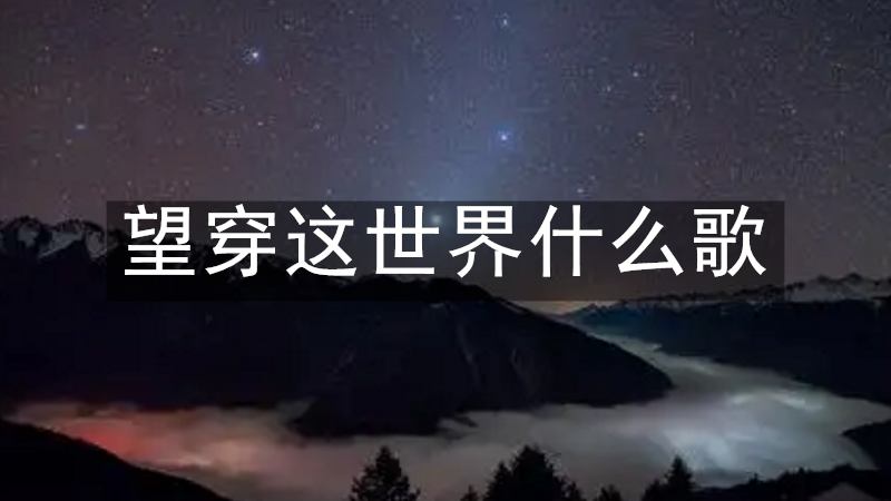 望穿这世界什么歌