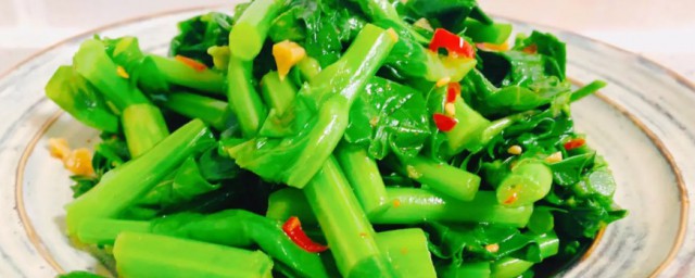 苔菜怎么凉拌 凉拌菜苔的做法