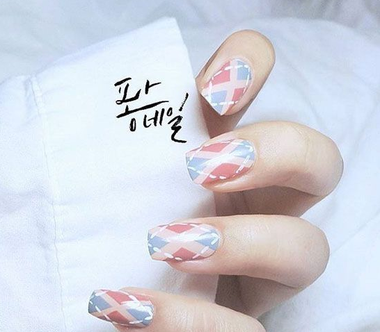 韩国清新美甲 清新美甲图片