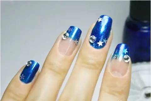 美甲教程 星空美甲教程