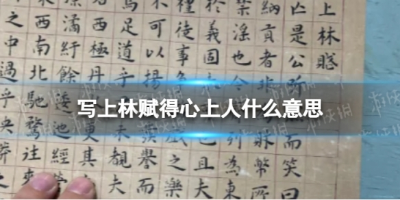 写上林赋得心上人什么意思 上林赋色授魂与心愉一侧 上林赋中最经典的句子