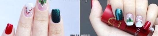 指尖芭蕾美甲 圣诞美甲图片教程