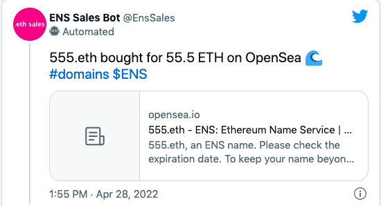 下一个NFT热潮？稀有ENS域名成「新宠」