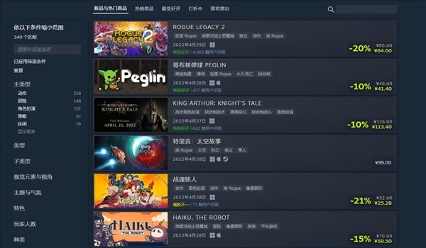 Steam屡败屡战游戏节5月2日开启 类Rogue游戏最高-75%