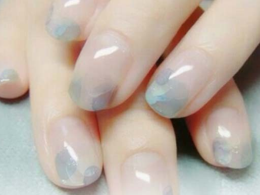 海洋美甲 蓝色美甲图片