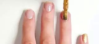 金色美甲 简约美甲教程