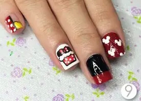 美甲迪士尼款 卡通美甲教程