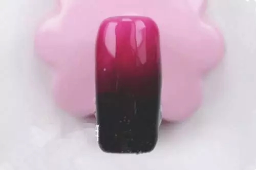 红黑美甲 美甲渐变教程