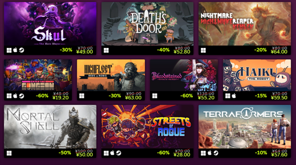 Steam特惠活动 屡败屡战游戏节，《仁王》 新史低